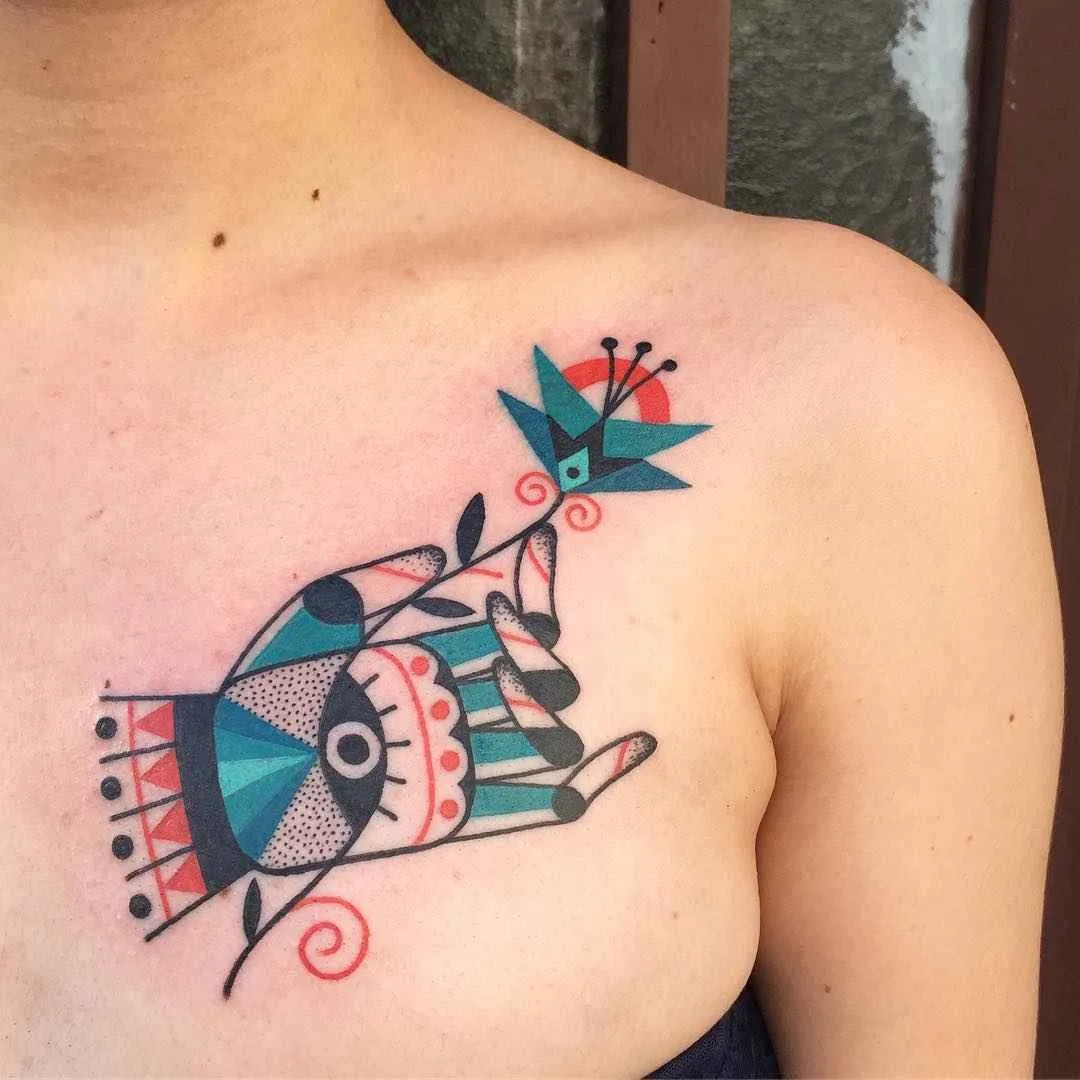 тату мастер Winston Whale цветные абстрактные татуировки | tattoo artist Winston Whale colour abstract tattoo
