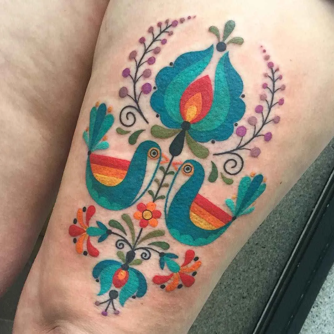 тату мастер Winston Whale цветные абстрактные татуировки | tattoo artist Winston Whale colour abstract tattoo