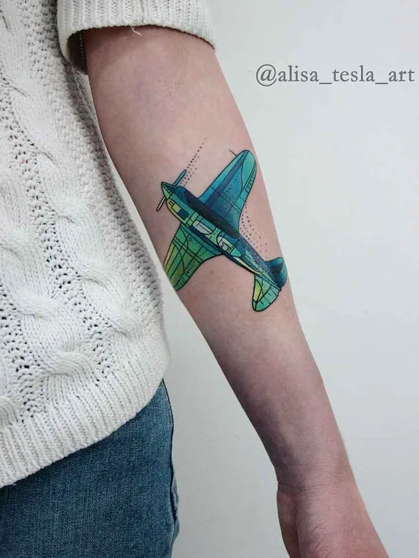 color illustrative tattoo on forearm #10958 | Tattoo Artist Alisa Tesla