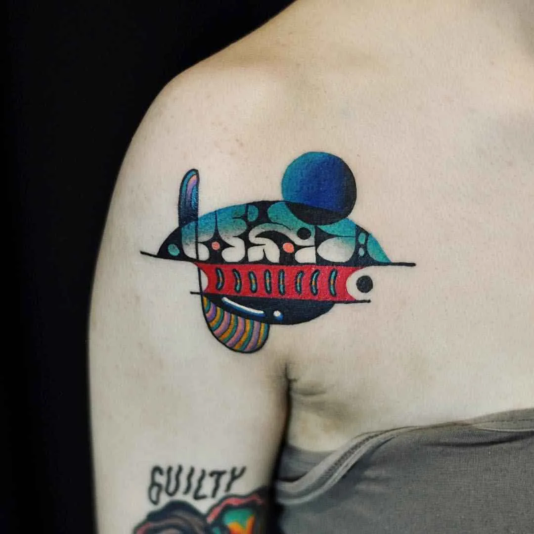 Tattoo artist David Peyote Cote color design tattoo 2017