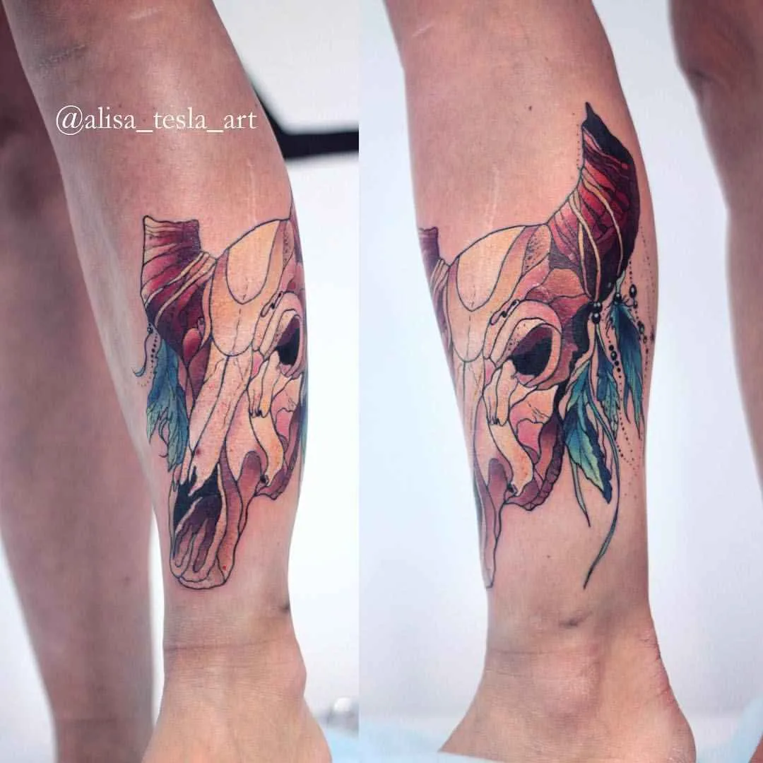 тату мастер Alisa Tesla цветные татуировки акварель графика Санкт-Петербург | Tattoo artist Alisa Tesla color tattoo watercolor graphic