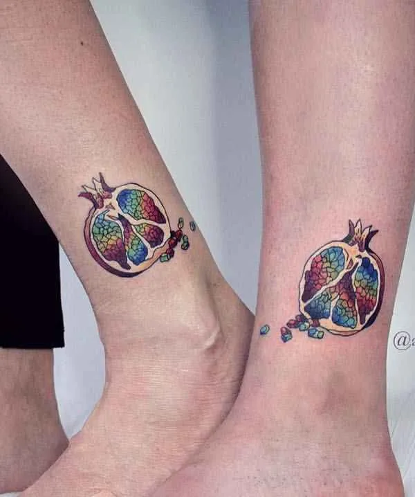 color illustrative tattoo on ankle #10954 | Tattoo Artist Alisa Tesla