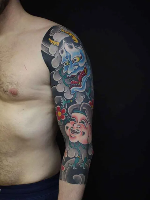 male color japanese Tatuaggio su full sleeve #10918 | Tatuatore Сергей Buslay Буслаев