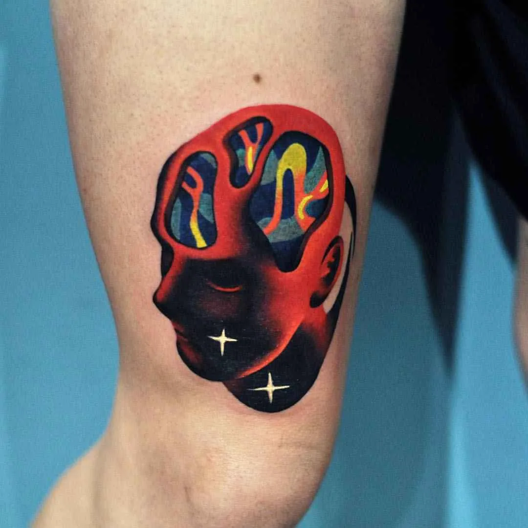 Tattoo artist David Peyote Cote color design tattoo 2017