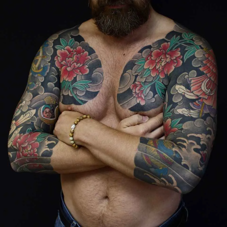 тату мастер Сергей Buslay Буслаев японские цветные татуировки ориентал | Tattoo artist Sergey Buslay Buslaev color japanese tattoo oriental 2017