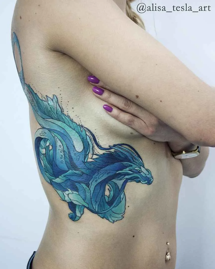 тату мастер Alisa Tesla цветные татуировки акварель графика Санкт-Петербург | Tattoo artist Alisa Tesla color tattoo watercolor graphic