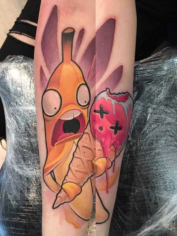 color cartoon tattoo auf forearm #20541 | Tätowierer Дмитрий Набока