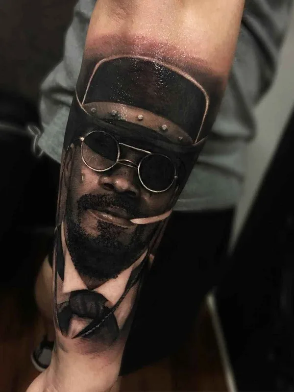 male black and grey realism tattoo on forearm #20608 | Tattoo Artist Ganga
