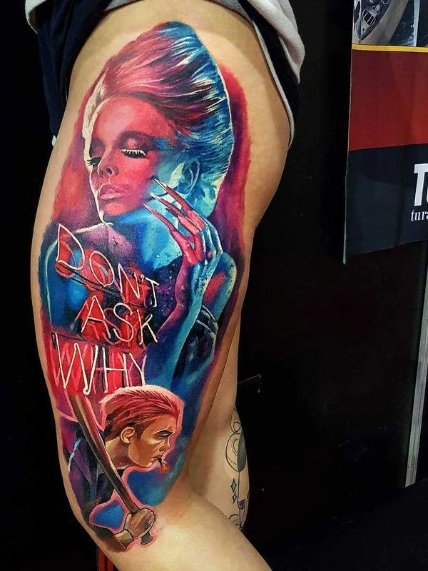 color realism татуировка на thigh #20910 | Тату мастер Rafał Dąbrowski - Ralfy