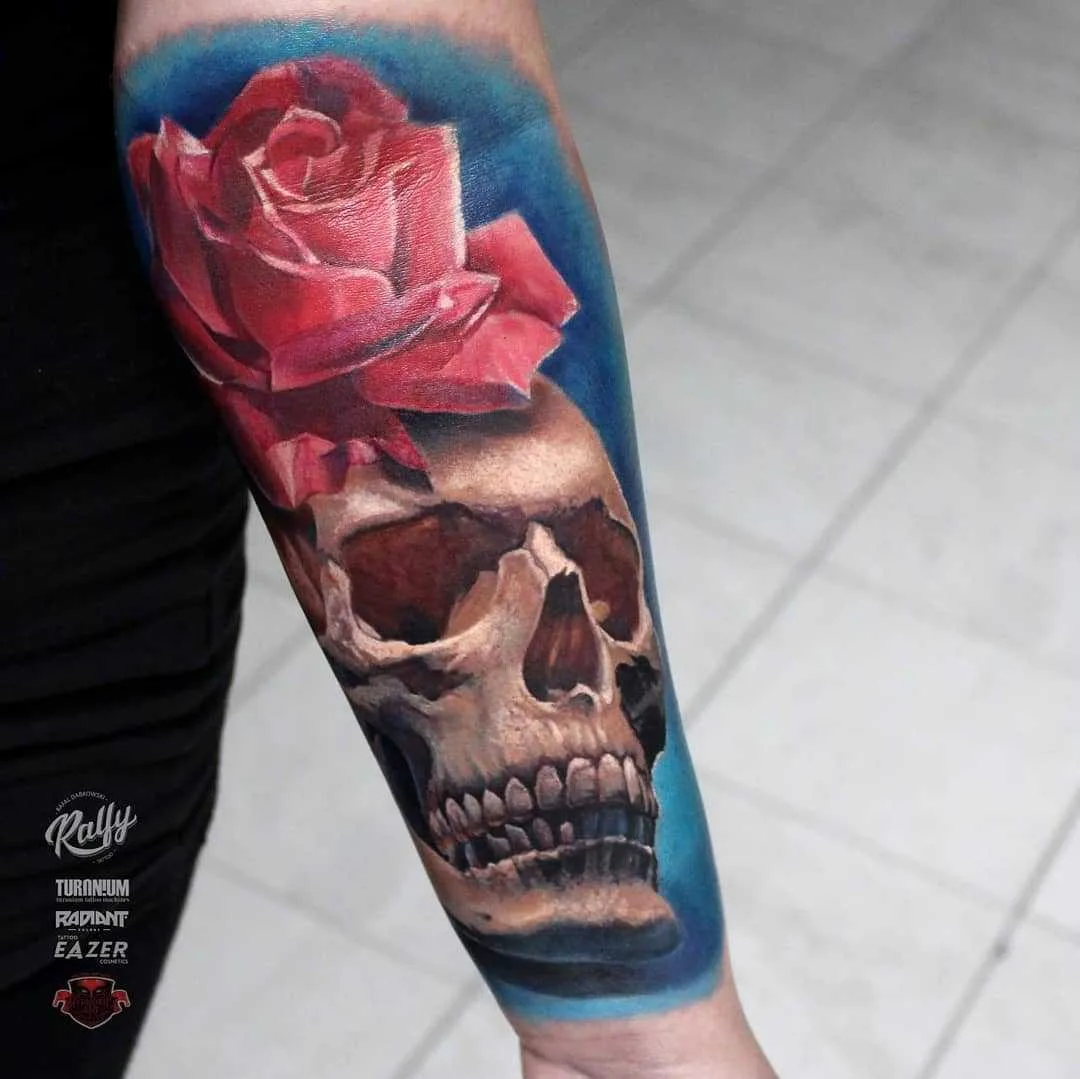 Tatuador Rafał Dąbrowski - Ralfy, tatuagem de cor e preto e cinza de retrato em realismo | Reino Unido 