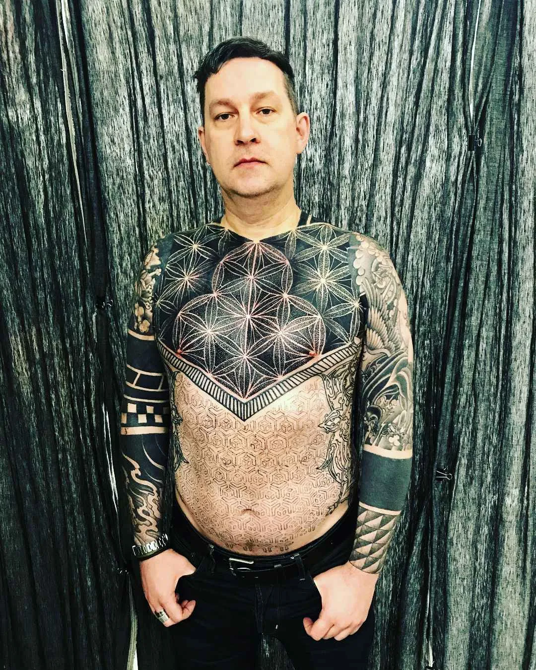 Tattoo artist Matt Black, black ornamental tattoo | USA