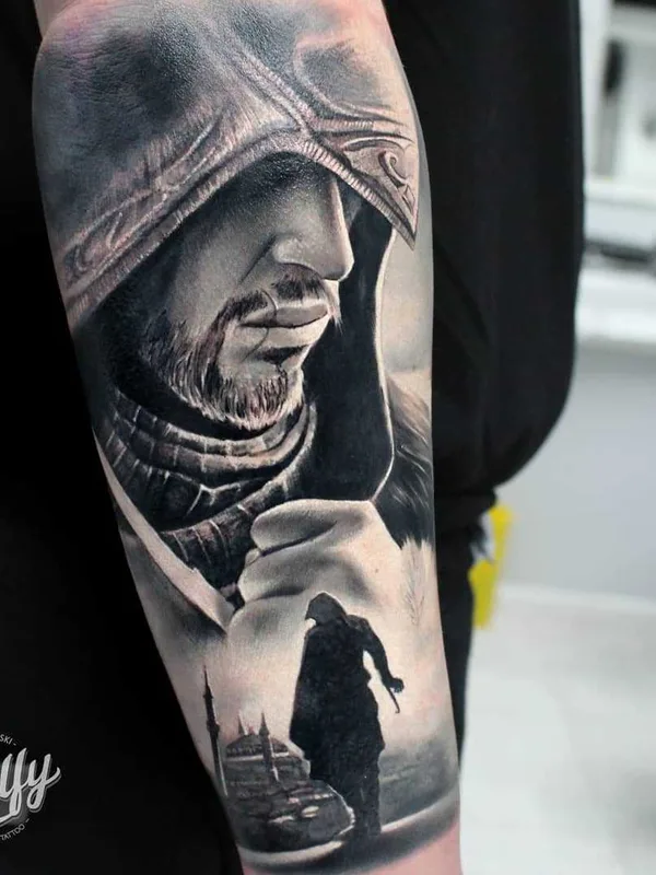 male black and grey realism татуировка на forearm #20914 | Тату мастер Rafał Dąbrowski - Ralfy