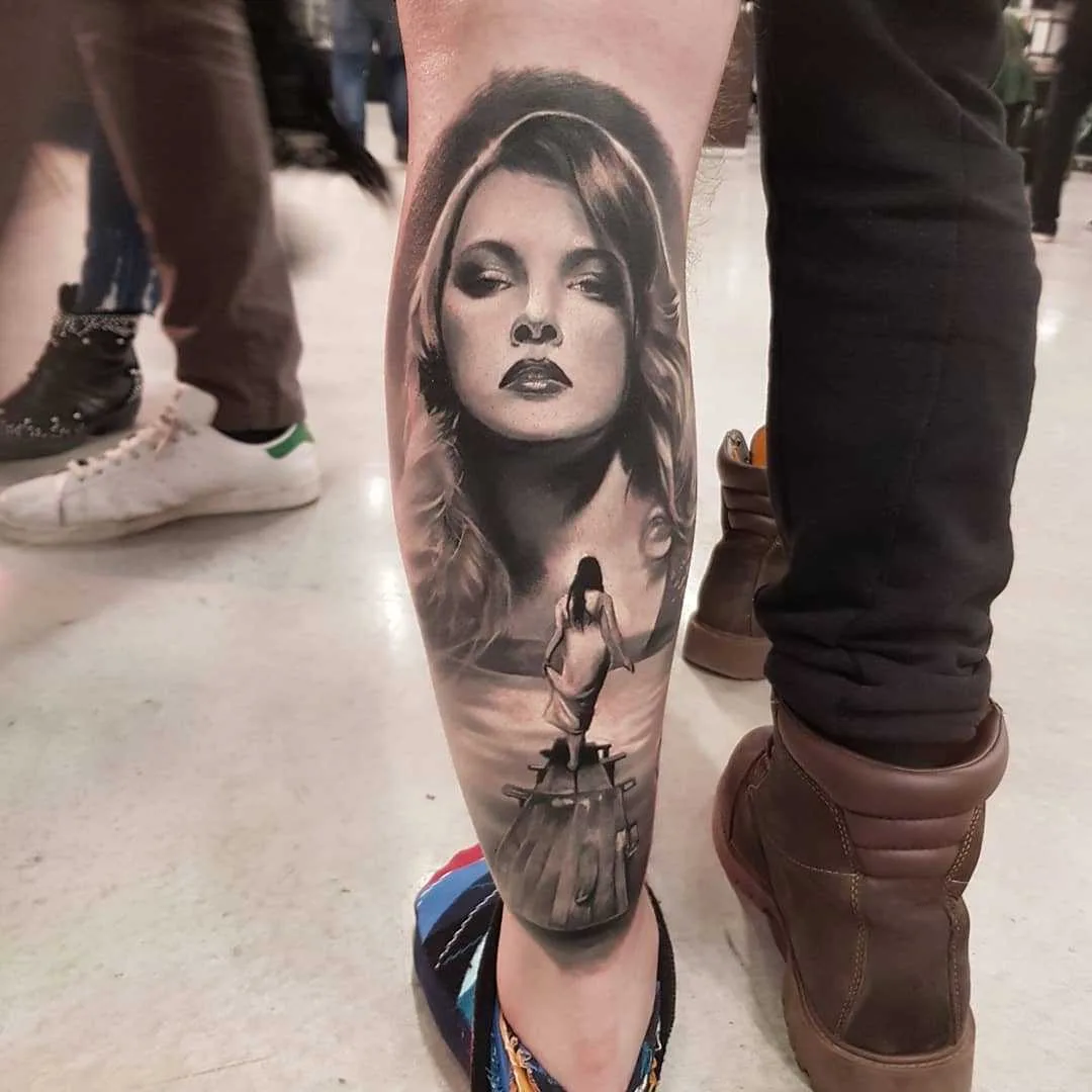 Tatuador Rafał Dąbrowski - Ralfy, tatuagem de cor e preto e cinza de retrato em realismo | Reino Unido 