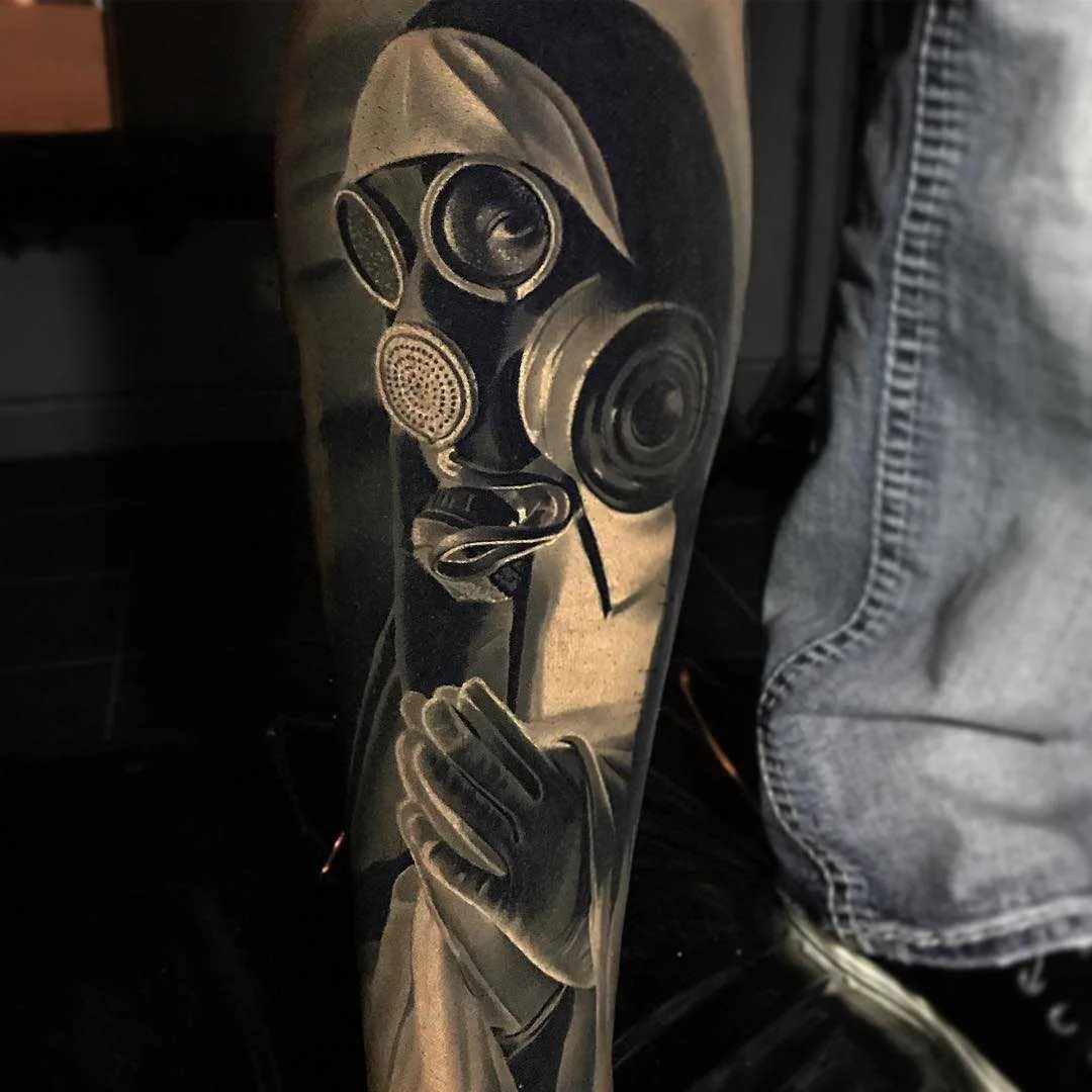 Tatuador Jacob Sheffield, cor e preto e cinza retrato tatuagem realismo | USA 
