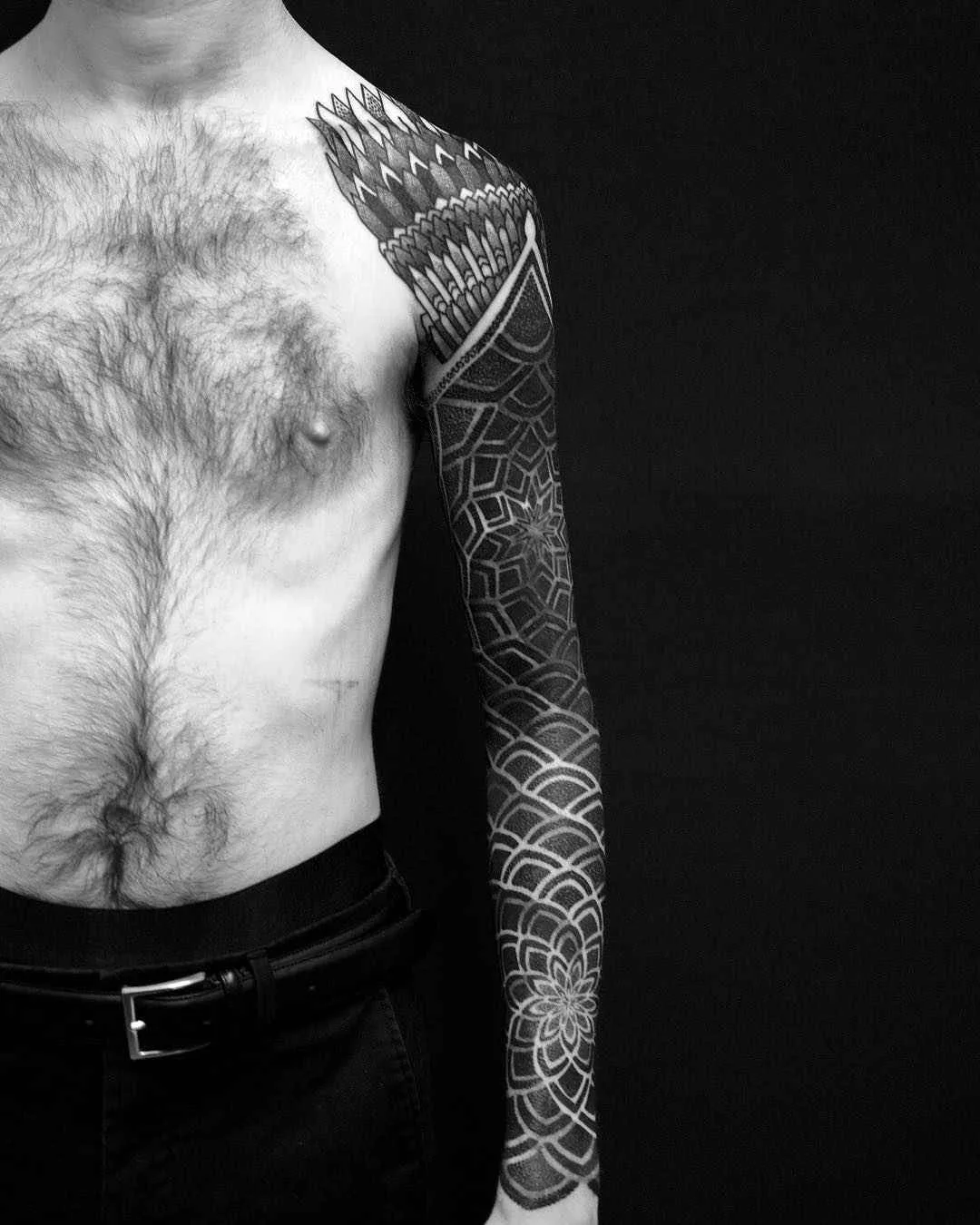 Tattoo artist Matt Black, black ornamental tattoo | USA