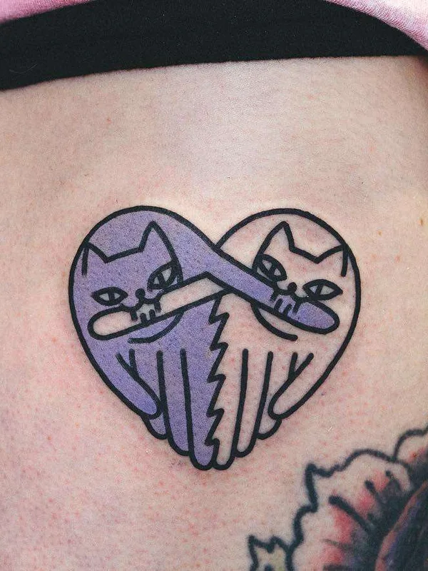 color linework Tatuagem em thigh #21091 | Tatuador Woo