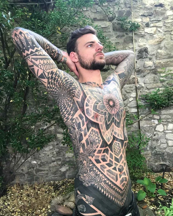 Geometric Geometric, Mandala tattoo on Full body