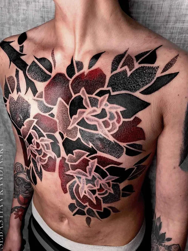 male color abstract Tatuagem em chest #20853 | Tatuador Sebastian Kandinsky