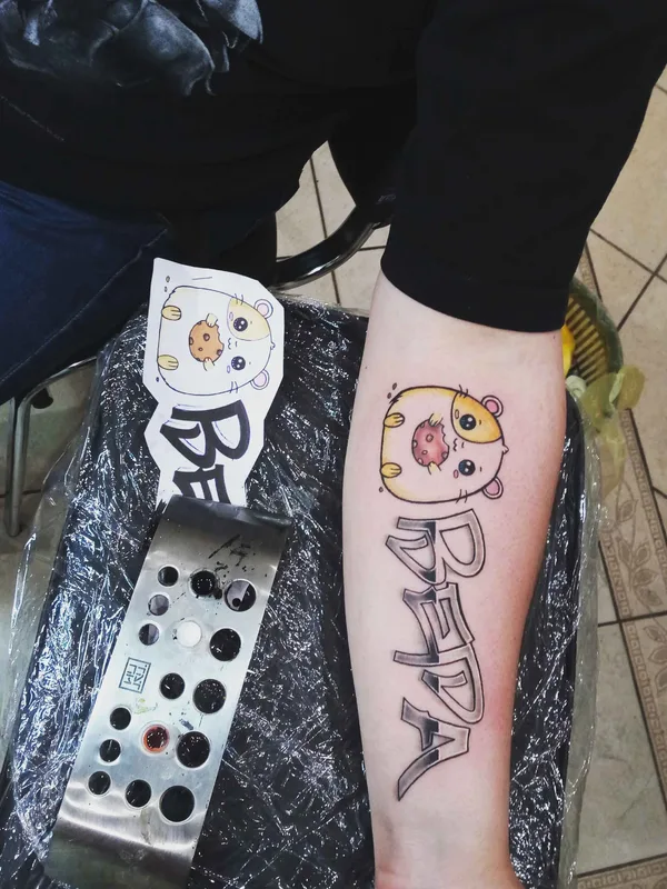 color cartoon татуировка на forearm #20485 | Тату мастер Илья Labyrinth