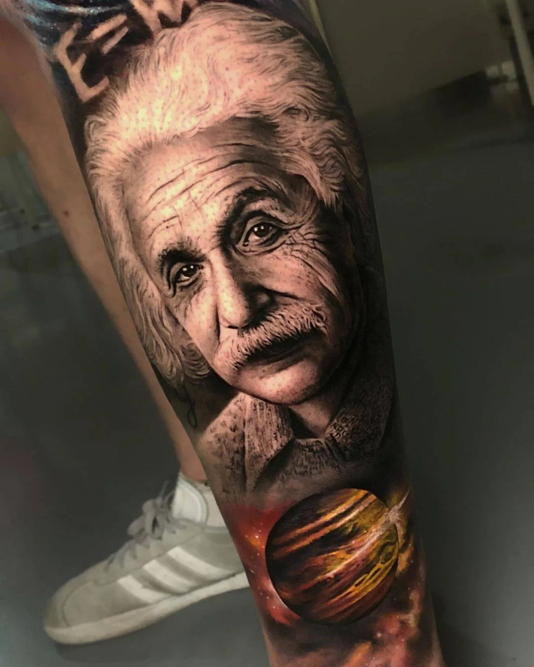 Tatuaggio artista Sergio Fernandez, ritratto in nero e grigio realistico | Málaga, Spagna