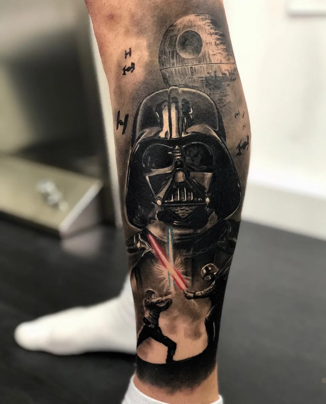 Tatuaggio artista Sergio Fernandez, ritratto in nero e grigio realistico | Málaga, Spagna
