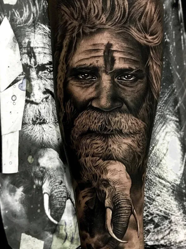 black and grey realism 纹身 在 forearm #30332 | 纹身师 Sergio Fernandez