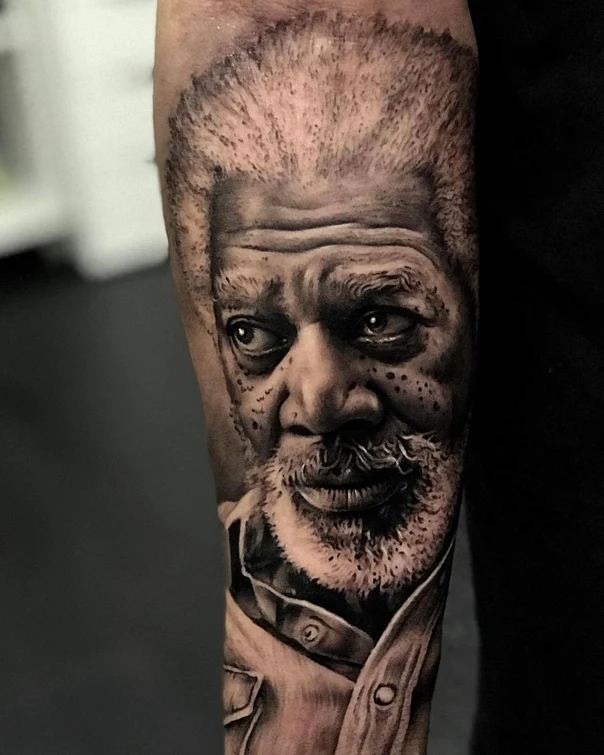 Realism Portrait tattoo on Forearm