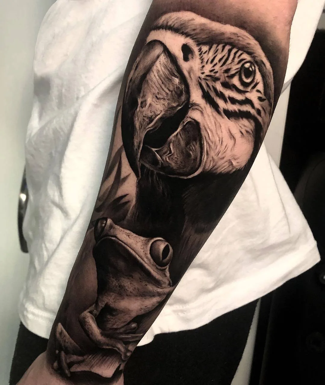 Tatuaggio artista Sergio Fernandez, ritratto in nero e grigio realistico | Málaga, Spagna