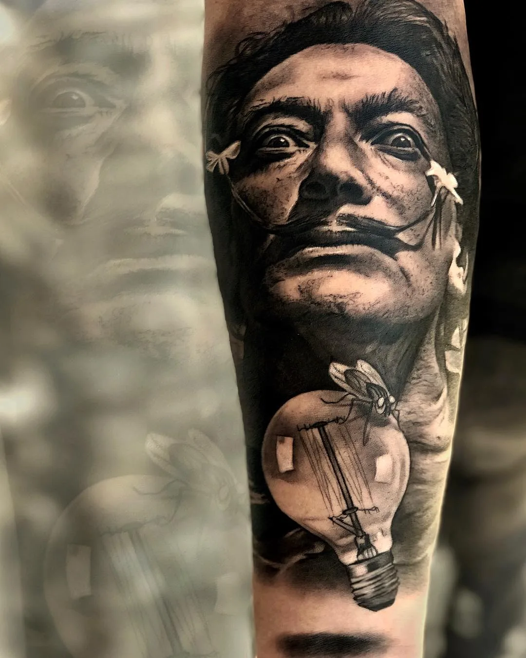 Tatuaggio artista Sergio Fernandez, ritratto in nero e grigio realistico | Málaga, Spagna