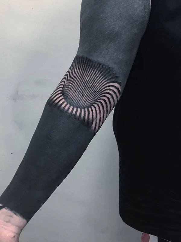 black blackwork 纹身 在 full sleeve #30352 | 纹身师 Daniele Lo Scritto
