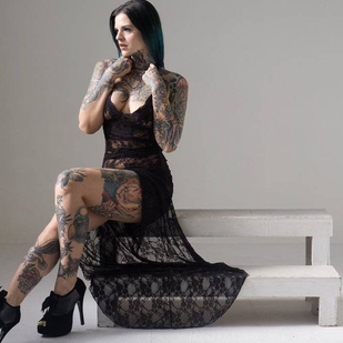 🔥 Горячие фото, портфолио модели  #30433 Тату модель Heidi Lavon