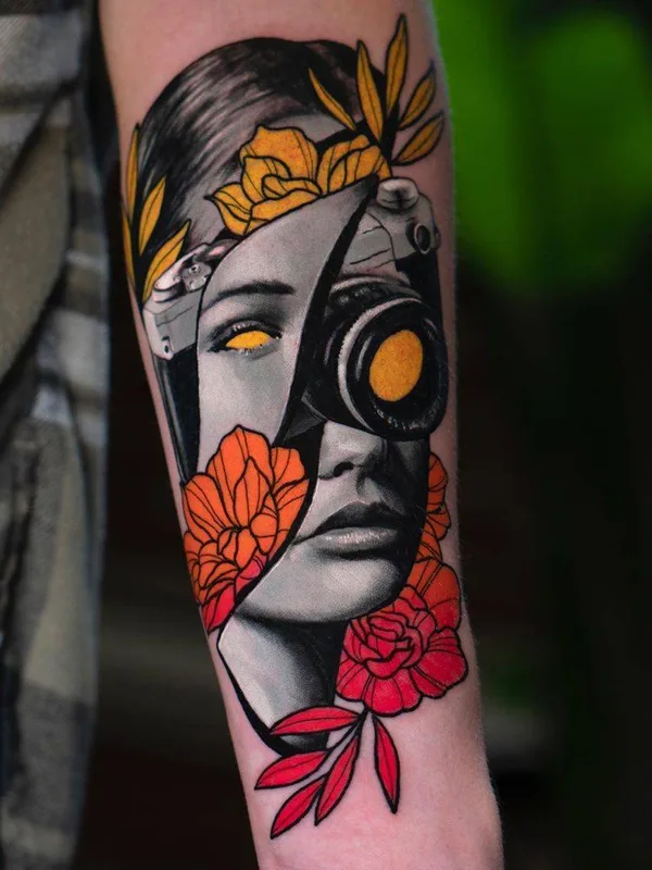female color realism 纹身 在 forearm #30575 | 纹身师 Hans Deslauriers