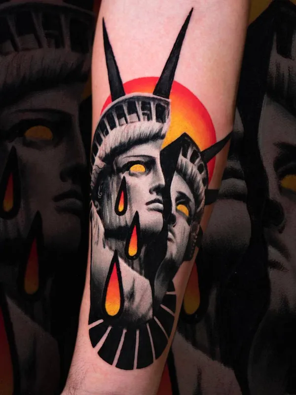 color neo traditional 纹身 在 forearm #30569 | 纹身师 Hans Deslauriers