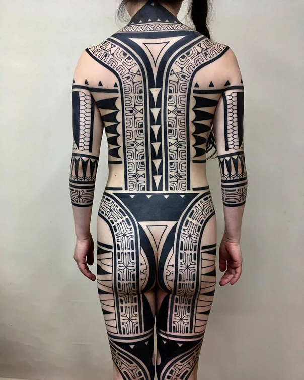 Tribal Geometric, Abstract tattoo on Full body