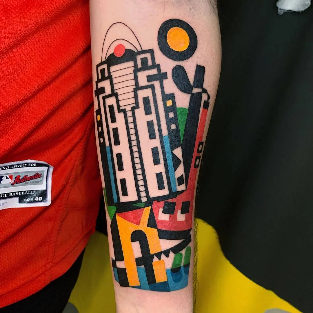 Artista dell'incisione Luca Font, incisione astratta a colori dell'autore, cubismo, primitivismo, incisione contemporanea | Milano, Italia