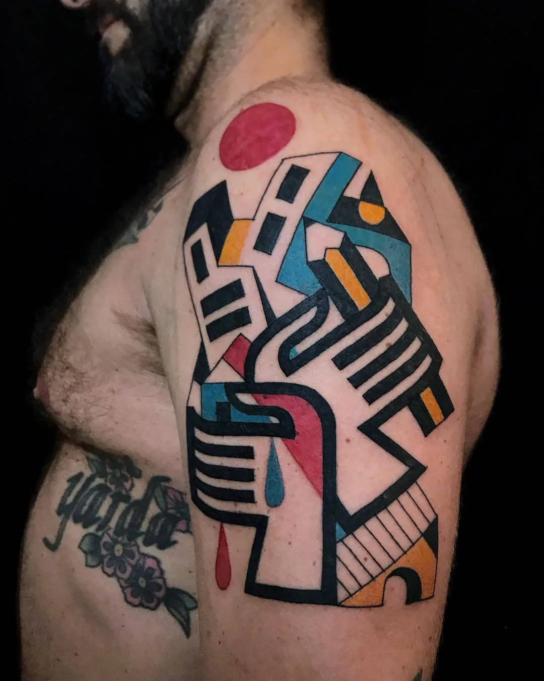 Artista dell'incisione Luca Font, incisione astratta a colori dell'autore, cubismo, primitivismo, incisione contemporanea | Milano, Italia