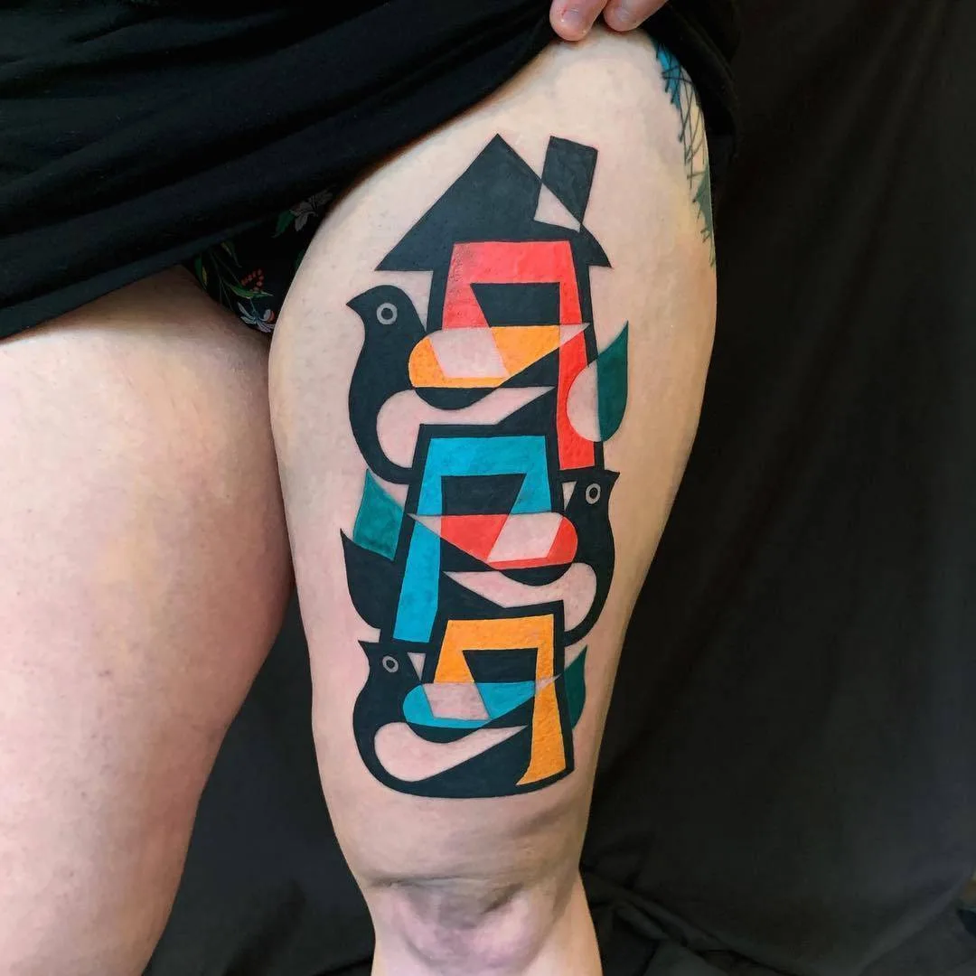 Artista dell'incisione Luca Font, incisione astratta a colori dell'autore, cubismo, primitivismo, incisione contemporanea | Milano, Italia