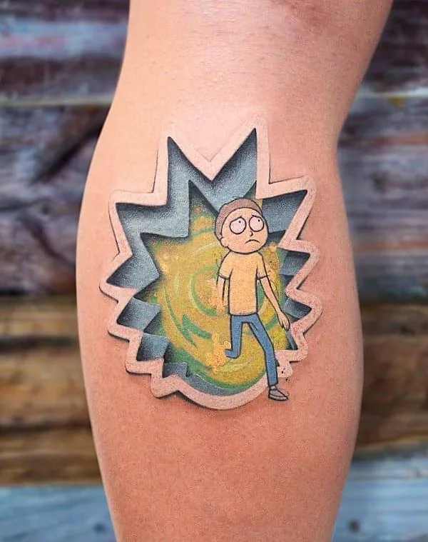 color illustrative Tatuagem em calf #30808 | Tatuador Sku Plux