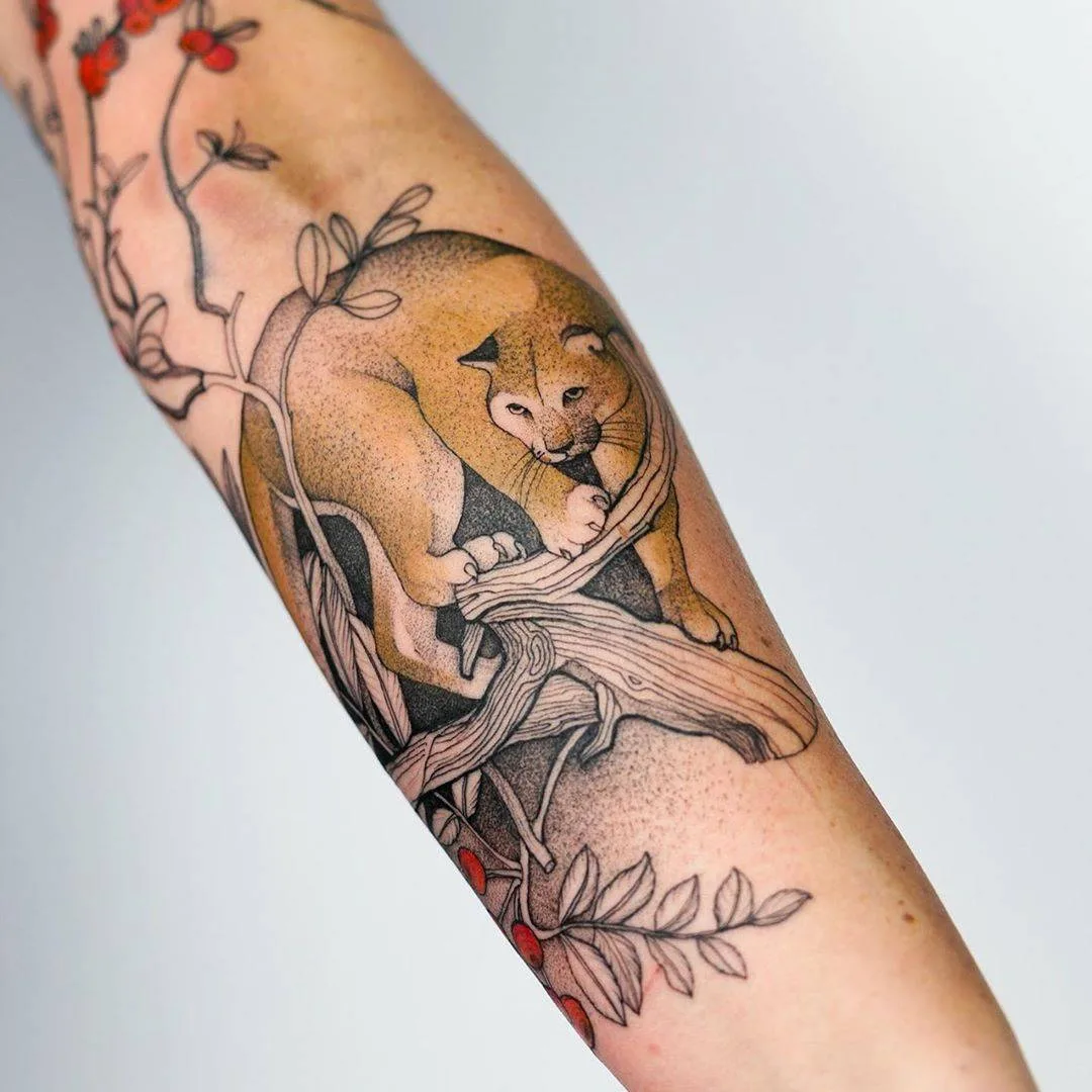 Artista del tatuaggio Dzo Lama, dotwork, acquerello, schizzo stile autore | Wroclaw, Polonia