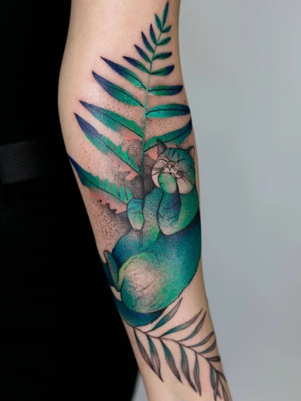 color illustrative 纹身 在 forearm #30838 | 纹身师 Dzo Lama