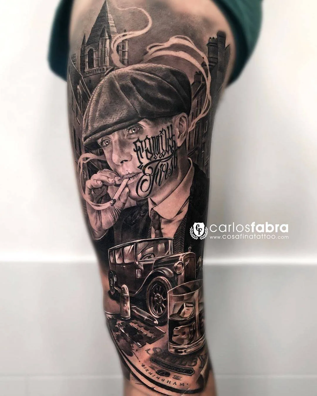 Tattoo artist Carlos Fabra, black and grey author's realistic tattoo | Barcelona, Spain