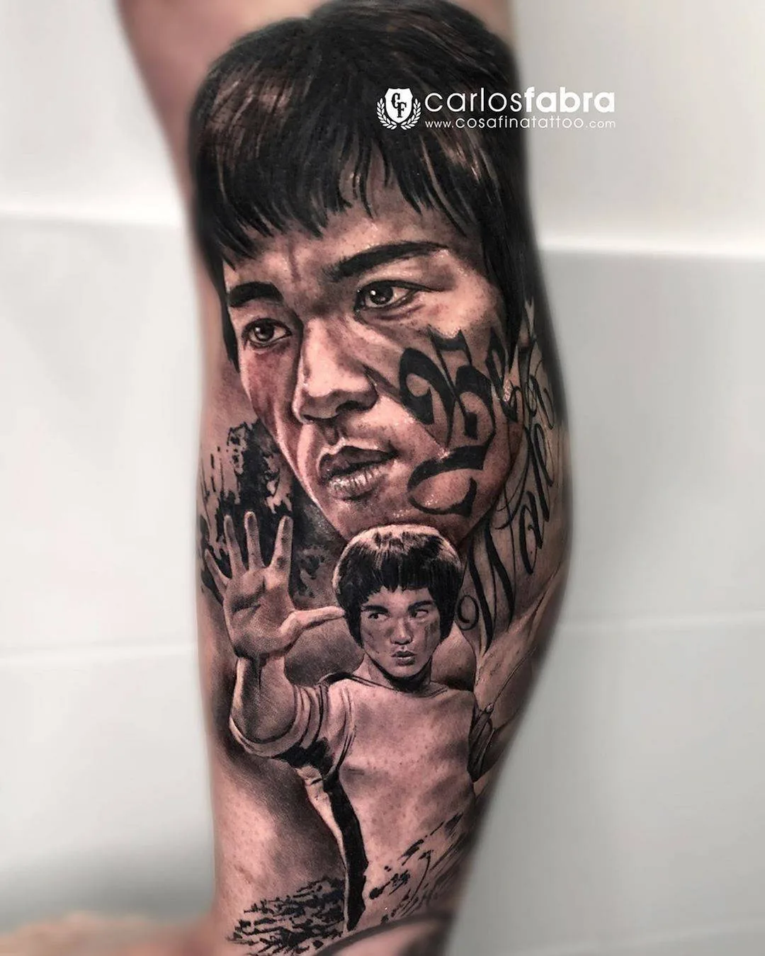 Tattoo artist Carlos Fabra, black and grey author's realistic tattoo | Barcelona, Spain