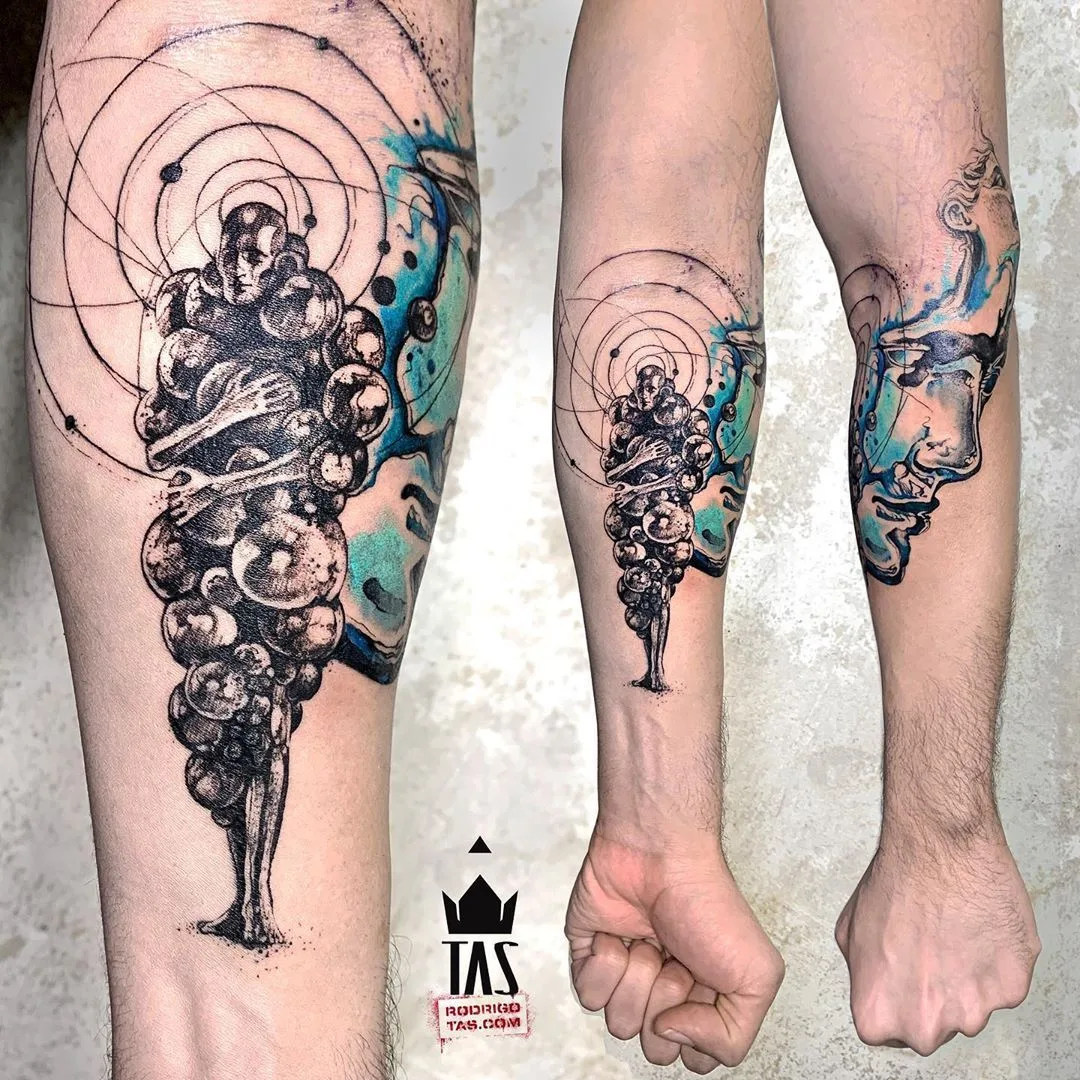 Abstract watercolor tattoo by tattoo artist Rodrigo Tas | Berlin, Germany
