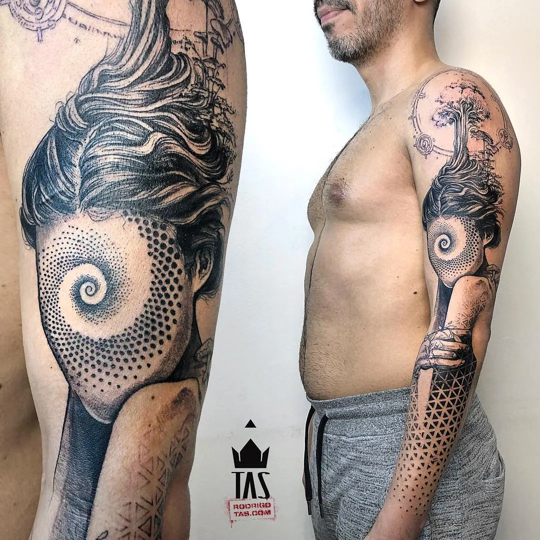 Abstract watercolor tattoo by tattoo artist Rodrigo Tas | Berlin, Germany