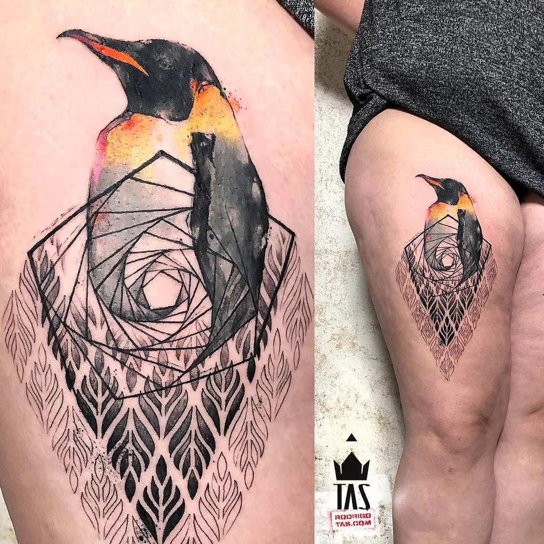 Abstract watercolor tattoo by tattoo artist Rodrigo Tas | Berlin, Germany