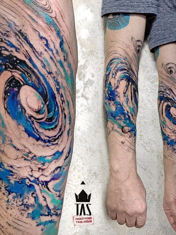 male color abstract 타투 부위 forearm #36082 | 타투이스트 Rodrigo Tas