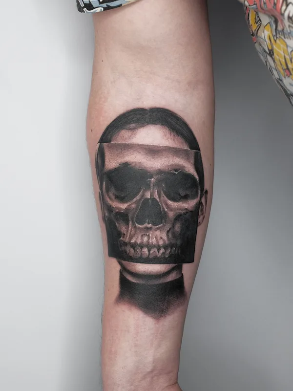 black and grey black and grey tatouage sur forearm #36120 | Artiste tatoueur Джим