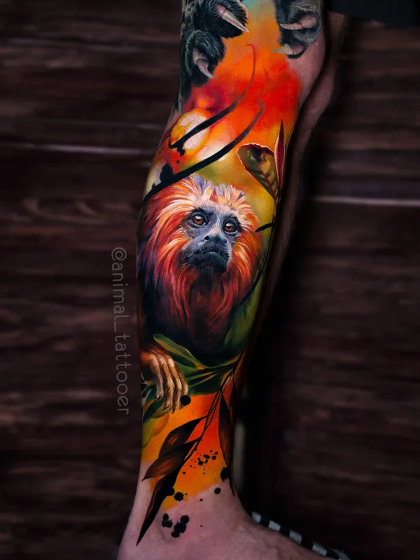 color realism 타투 부위 calf #36275 | 타투이스트 Наташа ANIMAL