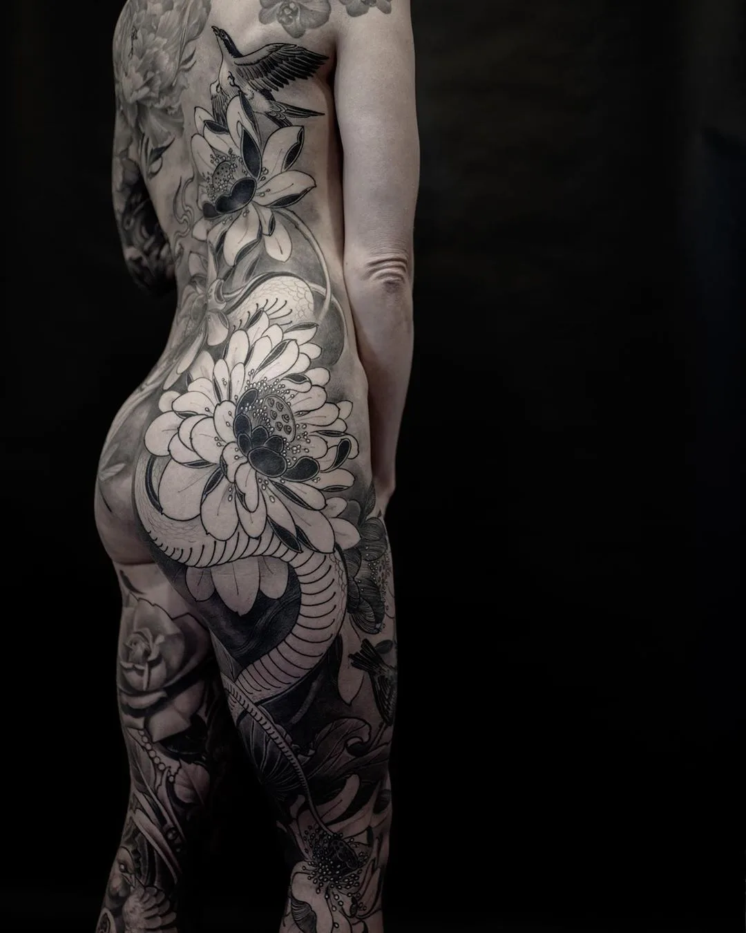Black and Grey Japanese tattoo - Tattoo artist FIBS Juvel Vazquez | United States
