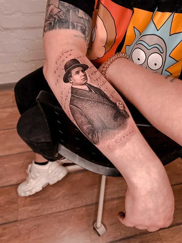 black and grey realism татуировка на forearm #39916 | Тату мастер Ирина Седова